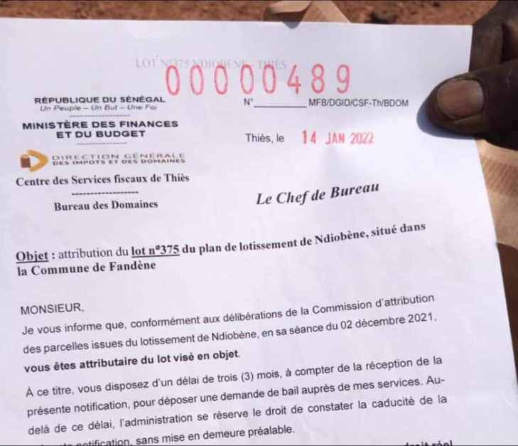 Foncier à Thiès/ Arnaque ou attributions légales: Les terrains de Ndobène et de Thiaoune Bambara, assaillis