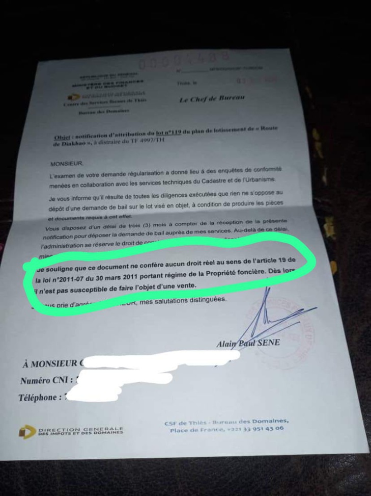 Foncier à Thiès/ Arnaque ou attributions légales: Les terrains de Ndobène et de Thiaoune Bambara, assaillis
