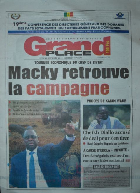 A la Une du Journal Grand Place du jeudi 23 octobre 2014