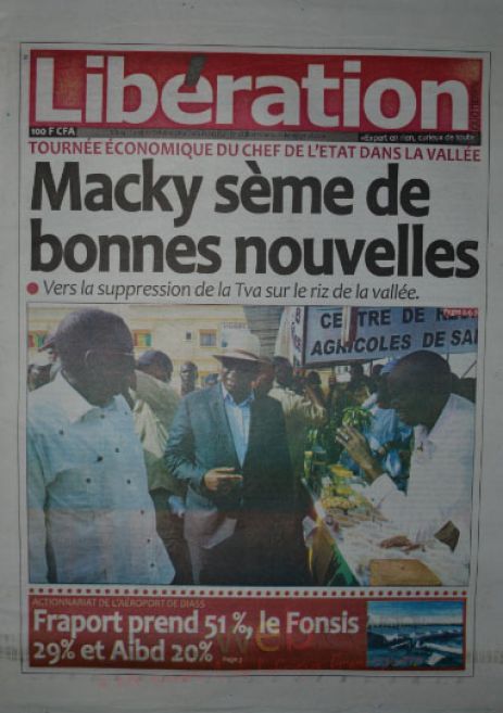 A la Une du Journal Libération du jeudi 23 octobre 2014