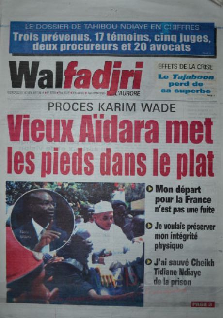 A la Une du Journal Walfadjri du mercredi 05 novembre 2014