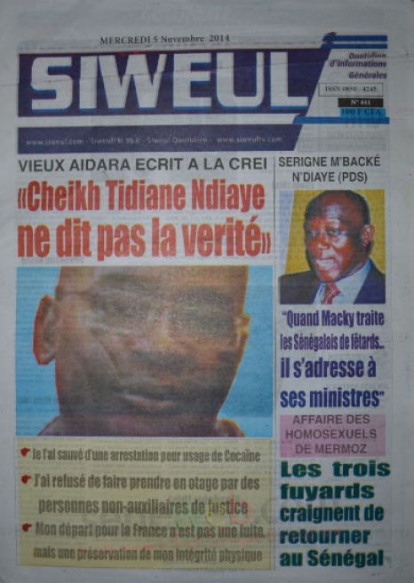 A la Une du Journal Siweul du mercredi 05 nombre 2014