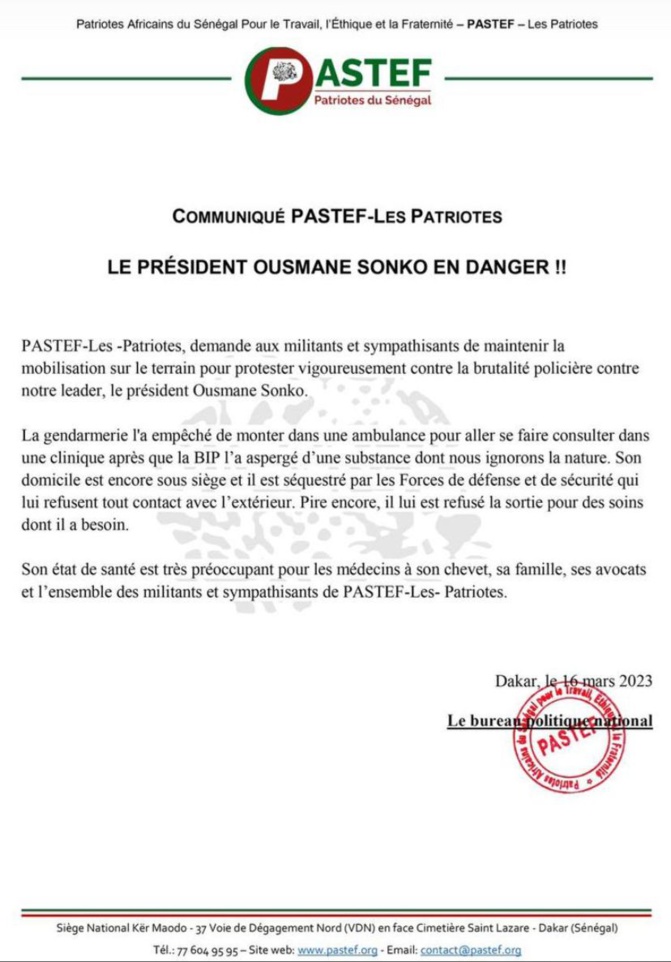 Après le renvoi de son procès : Ousmane Sonko donne une nouvelle consigne à ses militants