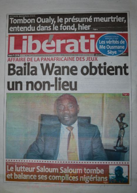 A la Une du Journal Libération du mardi 11 novembre 2014
