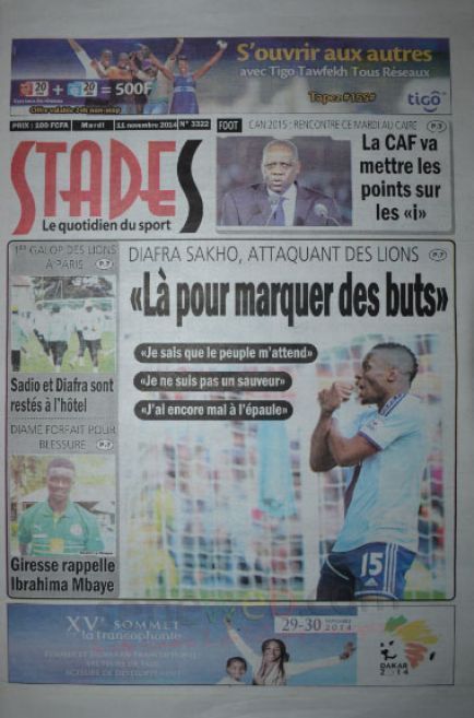 Les Principaux Titres De La Presse du Mardi 11 Novembre 2014