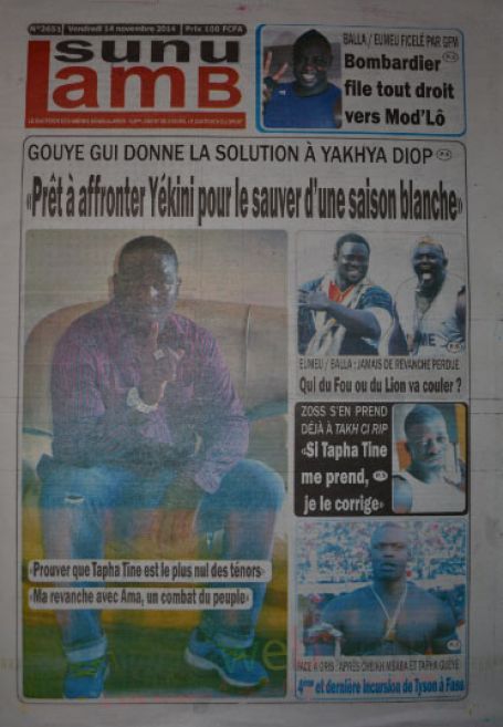 Les Principaux Titres De La Presse du vendredi 14 Novembre 2014