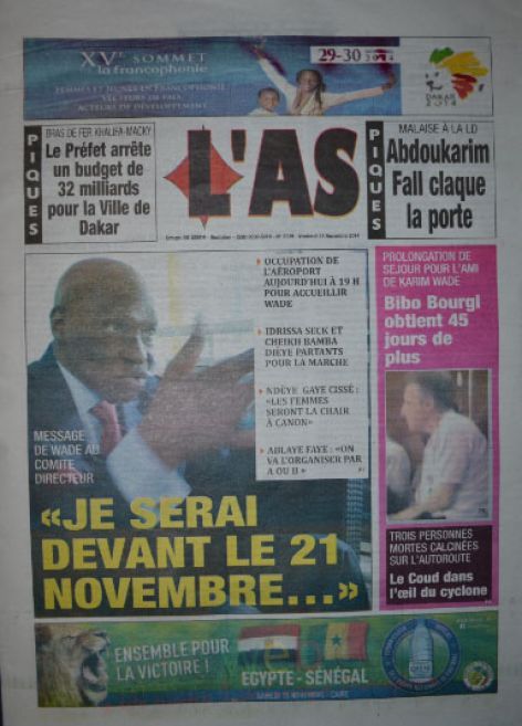 Les Principaux Titres De La Presse du vendredi 14 Novembre 2014