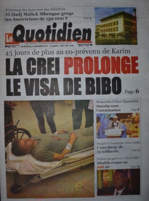 Les Principaux Titres De La Presse du vendredi 14 Novembre 2014