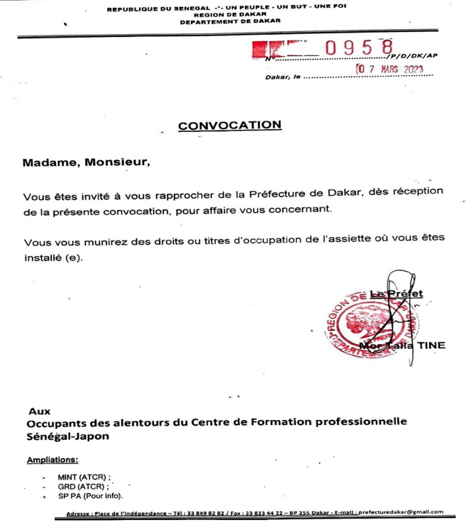 Déguerpissement des alentours de l’école Sénégal-Japon : Les procédures enclenchées depuis le 7 mars