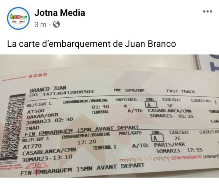 Après l’atterrissage de son vol à l’Aibd : Juan Branco, avocat d’Ousmane Sonko, sommé de retourner en France Après l’atterrissage de son vol à l’Aibd : Juan Branco, avocat d’Ousmane Sonko, sommé de retourner en France