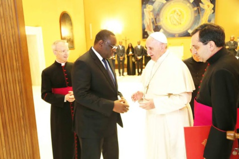 Photos-Macky Sall reçu par sa sainteté le Pape François au Vatican