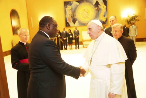 Photos-Macky Sall reçu par sa sainteté le Pape François au Vatican