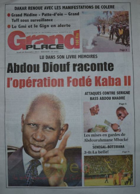 Les Principaux Titres De La Presse du jeudi 20 Novembre 2014
