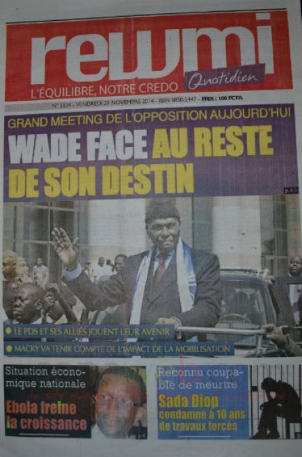 Les Principaux Titres De La Presse du vendredi 21 Novembre 2014