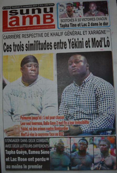 Les Principaux Titres De La Presse du vendredi 21 Novembre 2014