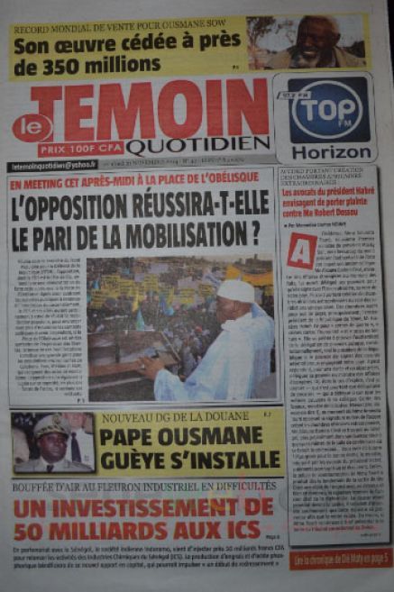 Les Principaux Titres De La Presse du vendredi 21 Novembre 2014