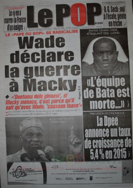 Les Principaux Titres De La Presse du vendredi 21 Novembre 2014