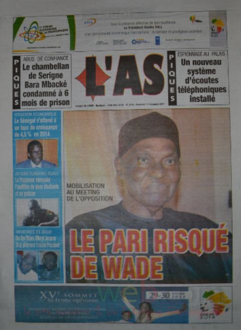 Les Principaux Titres De La Presse du vendredi 21 Novembre 2014