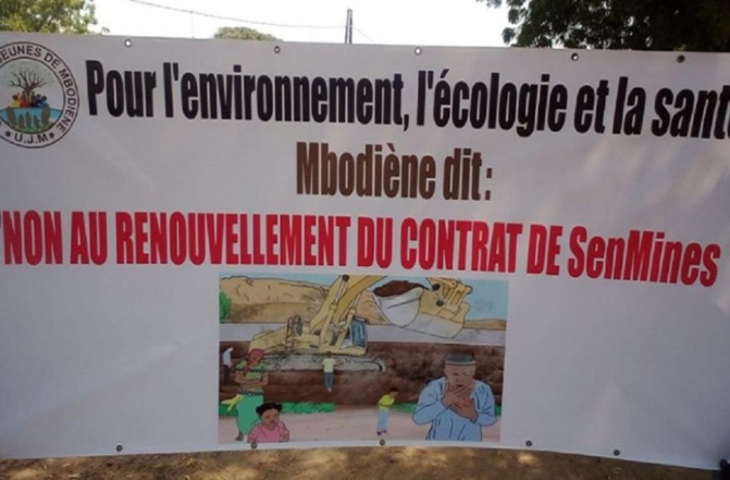 Renouvellement du contrat d’exploitation de SenMines : Les jeunes de Mbodiène s’y opposent