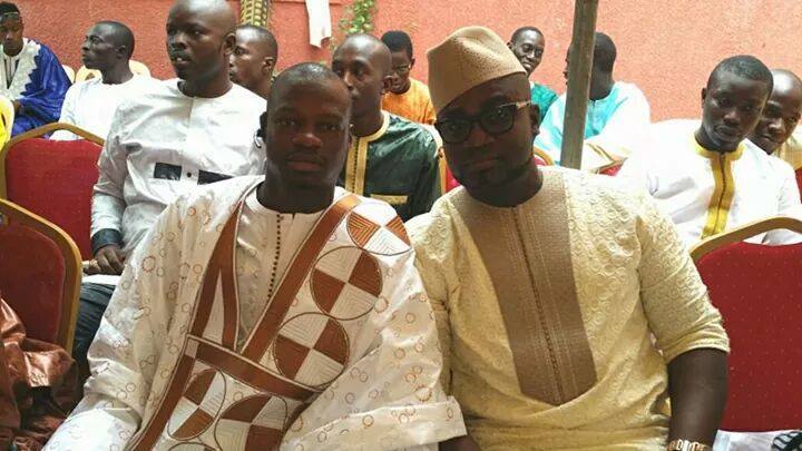 Modou Gaye Héritage et son ami Nidouga Thiam au baptême du fils de Pape Diouf