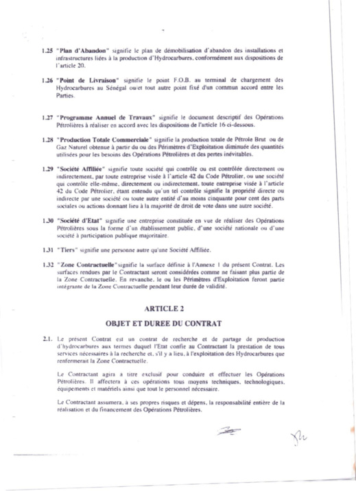 Exclusif! Voici le contrat de recherche et de partage d'hydrocarbures conclu entre l'Etat du Sénégal et Petro-Tim