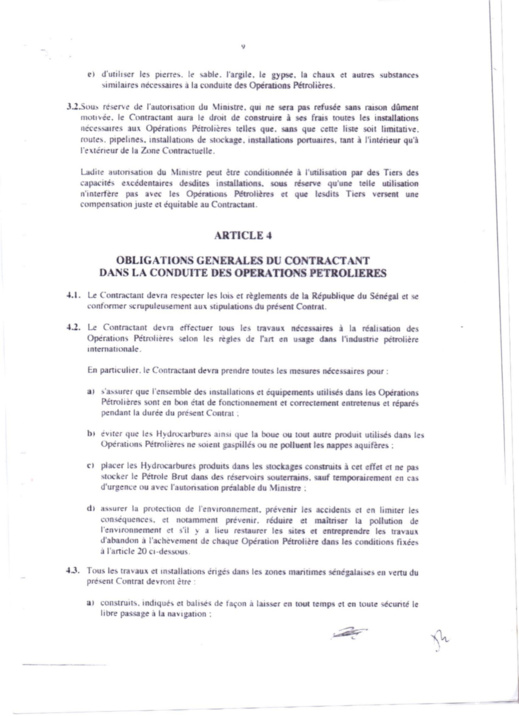 Exclusif! Voici le contrat de recherche et de partage d'hydrocarbures conclu entre l'Etat du Sénégal et Petro-Tim