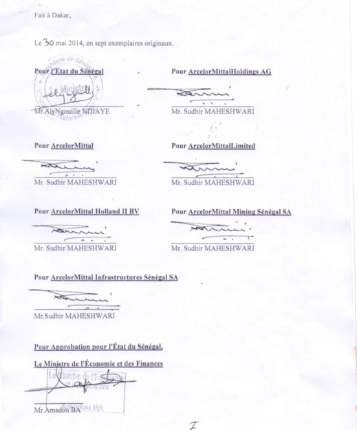DOCUMENT - Voici l'accord transactionnel entre l’Etat du Sénégal et ARCELOR MITTAL