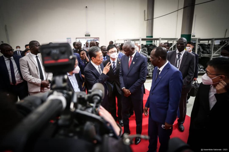 Photos : Visite du Parc industriel intégré de Diamniadio (P2ID) du président de l’Assemblée nationale du Sénégal, Amadou Mame Diouf et son hôte chinois, Président Zhao Léji