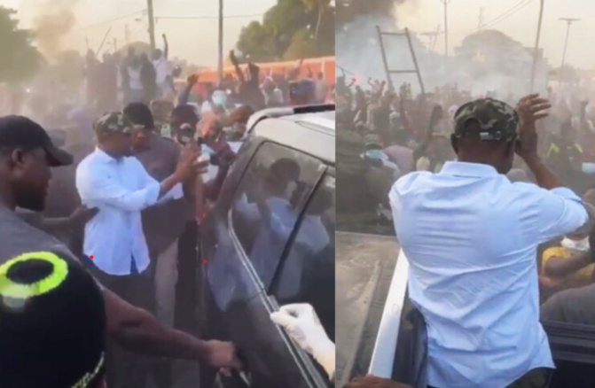 Ziguinchor: Ousmane Sonko s’offre un bain de foule devant son domicile