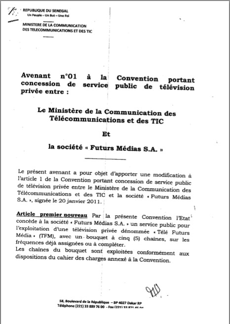GFM : Le Groupe a la  licence pour une nouvelle télévision  (Documemts)