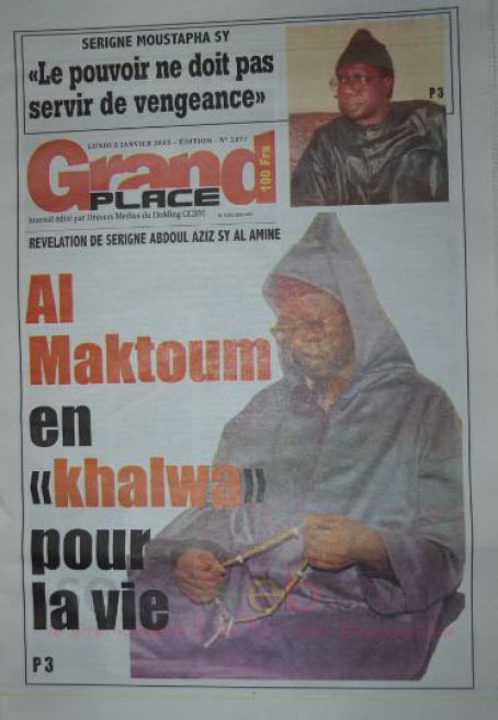 A la Une du Journal Le Soleil du lundi 05 janvier 2015