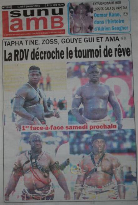 A la Une du Journal Le Soleil du lundi 05 janvier 2015