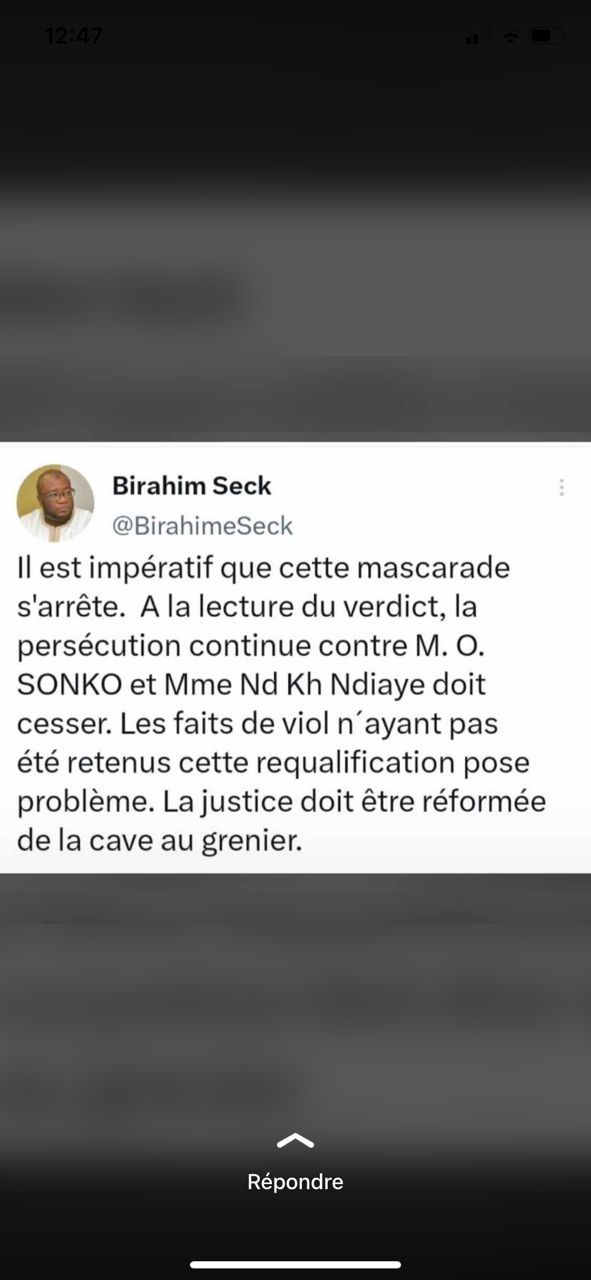 Birahime Seck du Forum civil : "La justice doit être réformée, de la cave au grenier..."