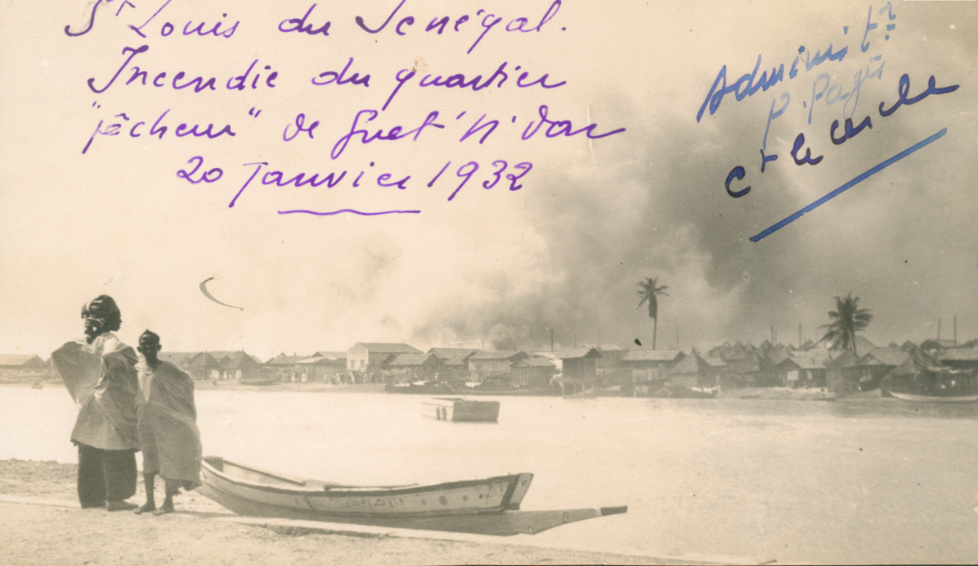 Le quartier des pêcheurs de Guet Ndar à St-Louis en 1932