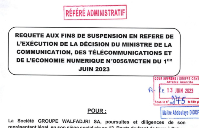 Suspension de son signal : Le Groupe Wal Fadjri traîne l’Etat du Sénégal en justice