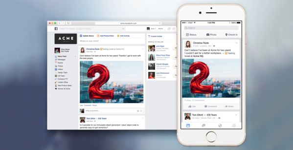 Facebook dévoile Facebook at Work, son réseau social destiné aux entreprises