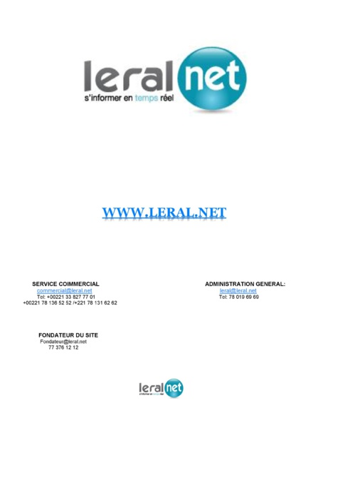 Télécharger la grille tarifaire de  www.leral.net 2015