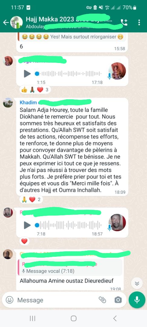 Hadj 2023 : Des pèlerins de Adja Hourèye Thiam, satisfaits de sa bonne organisation 