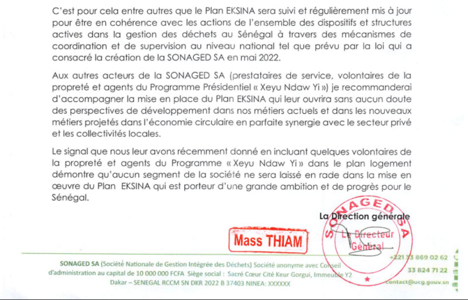 Revalorisation salariale, EKSINA...Les nouvelles mesures du Conseil d'administration de la SONAGED(Documents)