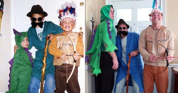 Trois frères recréent leurs photos d'enfance à l’identique pour les offrir à leur mère !