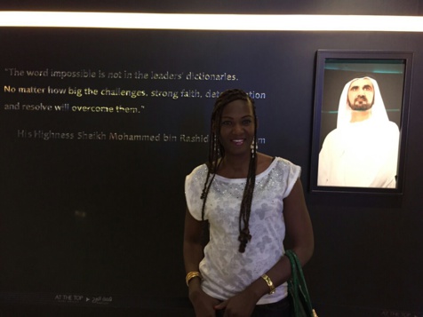 Amina Badiane, la patronne de Africa Indrustries, en visite à Dubaï