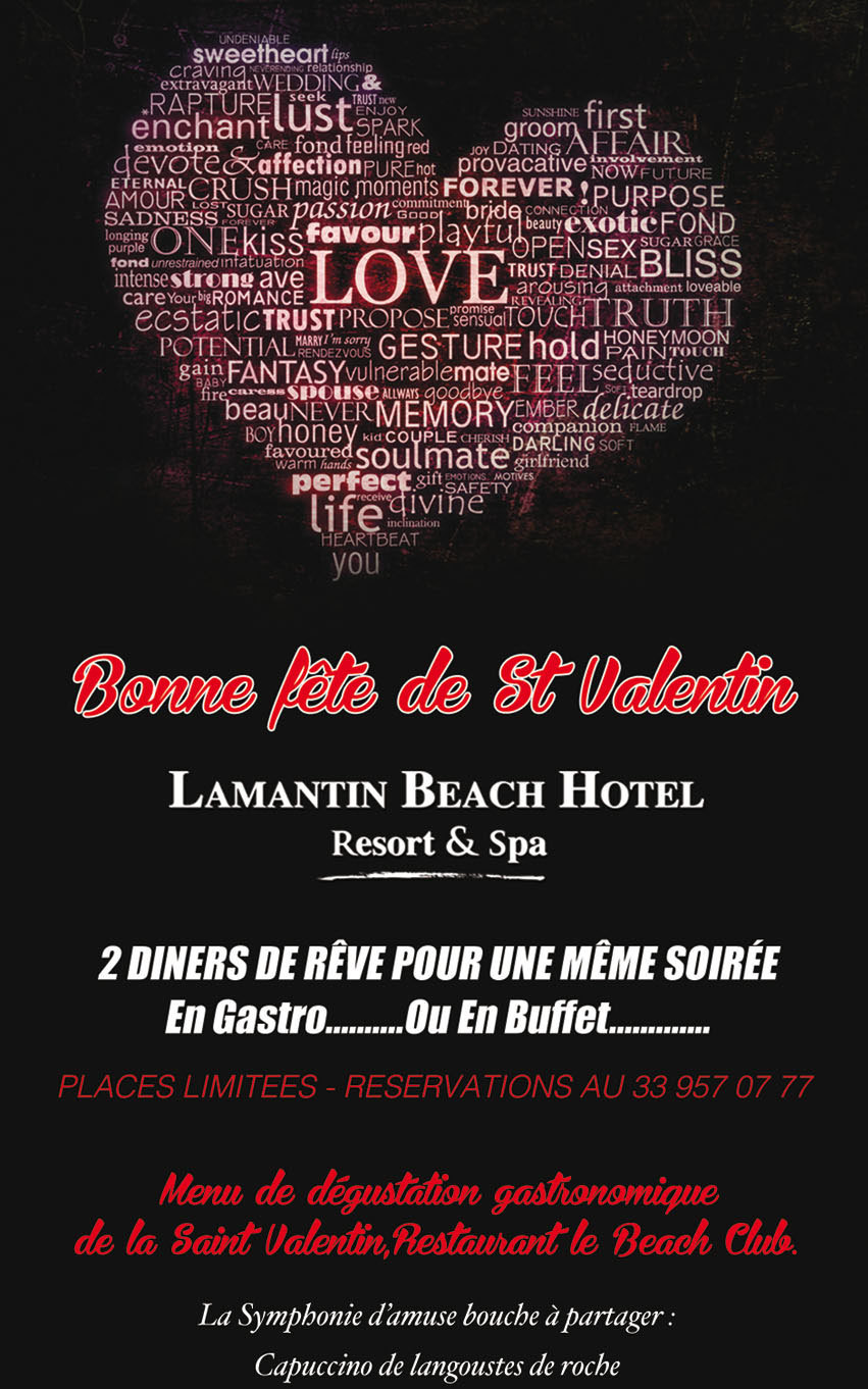 Le Lamantin Beach Hotel : Deux Diners de Rêve pour la Saint-Valentin