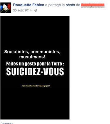 Un candidat FN appelle au suicide des musulmans sur Facebook