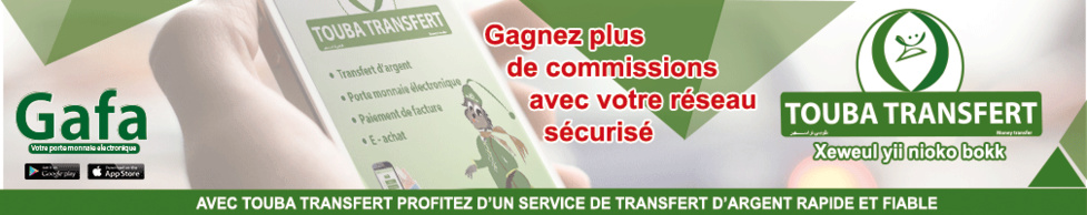 Exclusivité : Touba Transfert est sur le marché ....Il fait bouger le milieu du transfert d'argent (Moins cher pour les envois, taux de commission plus élevé pour les points de transfert d'argent) 