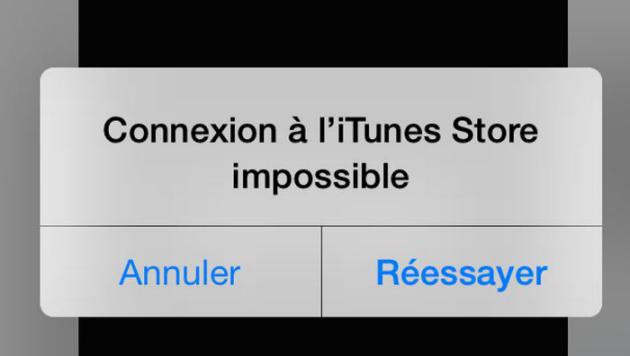 Apple : iTunes et l'App Store en panne