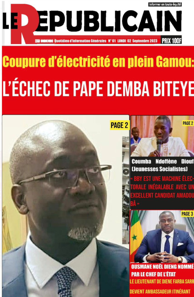 Réplique au journal "Le Républicain" : Les faits derrière Pape Demba Bitèye et la Senelec