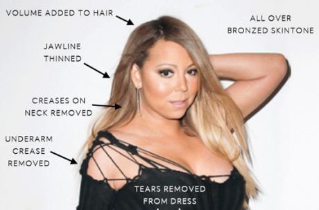 Mariah Carey avant et après Photoshop : les images qui font mal