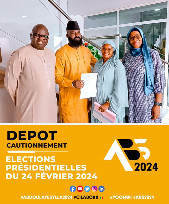 Présidentielle 2024: Abdoulaye Sylla a déposé sa caution, ce jeudi