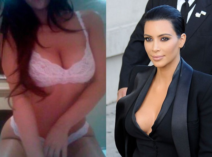 Kim Karda­shian en soutien-gorge pour la promo de son livre