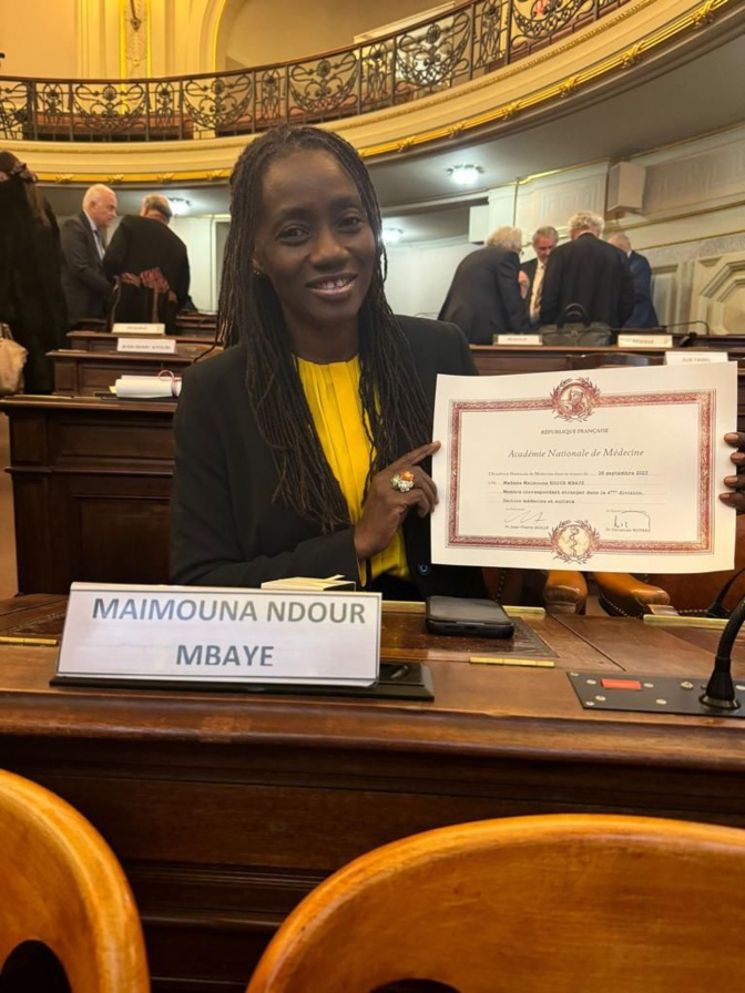 Le Sénégal honoré : Pr. Maïmouna Ndour Mbaye, membre de l’Académie française de Médecine Le Sénégal honoré : Pr. Maïmouna Ndour Mbaye, membre de l’Académie française de Médecine